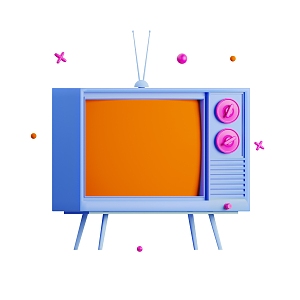 Modern TV Cartoon TV Icon 3d model