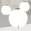 Modern White Spherical Ceiling Lights with Minimalist Design and Ceiling Mounted Fixtures