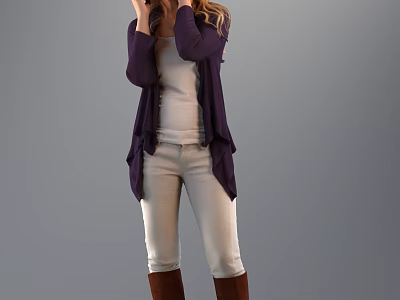 Casual woman 3d model