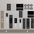 Elevator Switch Elevator Button Elevator Button Floor Display Screen 3d model