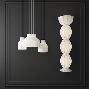 Combination chandelier floor lamp 3d model