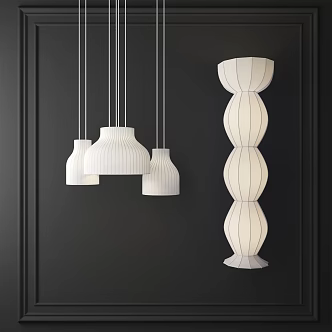 Combination chandelier floor lamp 3d model