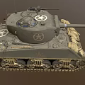 Vintage Military Tank With Turret Cannon Barrel Star Insignia And Tracks
