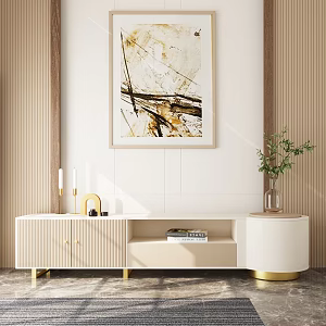 Light Luxury TV Cabinet 3d model
