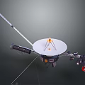 Advanced Spacecraft Scientific Equipment With Parabolic Antenna Long Boom And Instruments