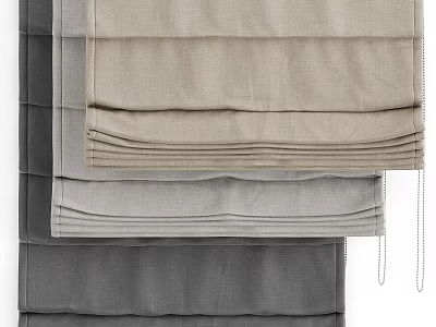 Roman Curtain Folding Curtain 3d model