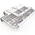 Industrial Equipment Design Featuring Metal Framework Pipes Platforms and Mechanical Components