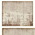 Abstract Brown And White Textured Artwork With Geometric Patterns Framed Design