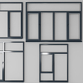 Modern windows 3d model