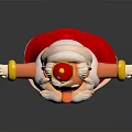Cheerful Cartoon Character With Red Cape Golden Crown White Beard And Outstretched Arms