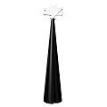 Sleek Black Tapered Floor Lamp With Two Adjustable Light Heads Design 3d model
