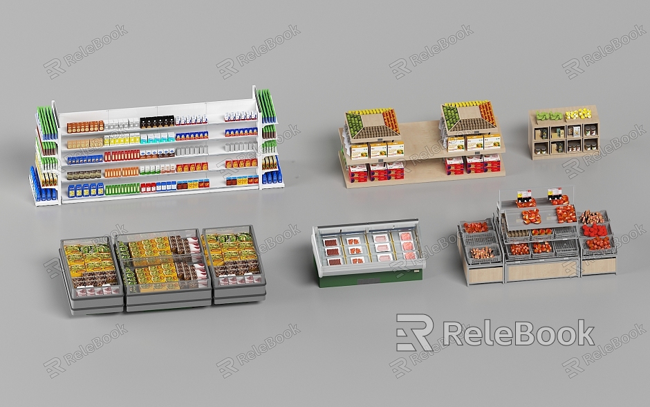 Modern Supermarket Snack House Shelf Supermarket Shelf model