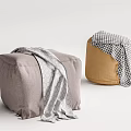 Modern sofa stool low stool pier combination 3d model