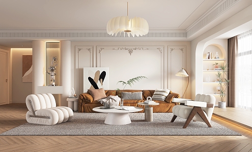 French Living Room Cream Home Living Room Cream Living Room Home Living Room 3d model