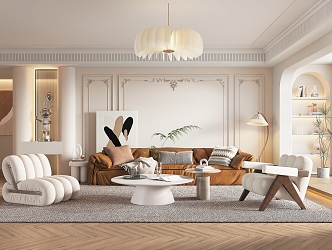 French Living Room Cream Home Living Room Cream Living Room Home Living Room 3d model