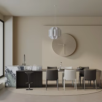 Modern table combination 3d model