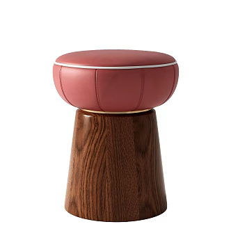 Modern Chinese Style Stool Round Stool Makeup Stool 3d model