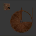 Elegant Wooden Spiral Staircase With Curved Handrail And Support Structure As Home Furniture Design