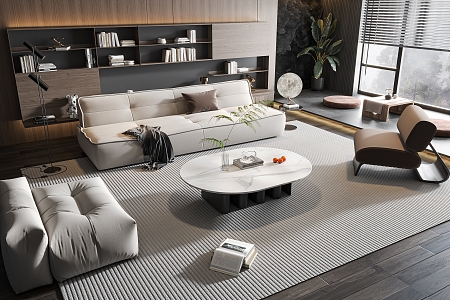 Modern Sofa Coffee Table Combination Sofa Coffee Table 3d model