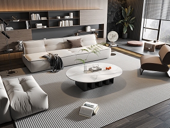 Modern Sofa Coffee Table Combination Sofa Coffee Table 3d model