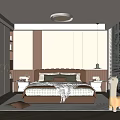 Modern Minimalist Kids Room Interior With Brown Headboard Bed Plaid Quilt And Alpaca Toy