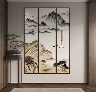 Hanging Painting Decorative Painting 3d model