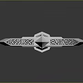 Decorative Double Bladed Metal Axe With Red Handle And Crystal Base