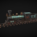 Cartoon Train Train Steam Train Coal Train Transport Train 3d model