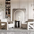 Modern Casual Sofa Combination Single Sofa 3d model