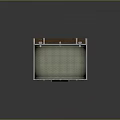 Vintage Leather Suitcase Open With Green Checkered Lining And Metal Fittings On Reflective Surface