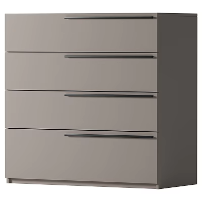 Modern Minimalist Entryway Side Cabinet With Light Gray Drawers And Sleek Design 3d model