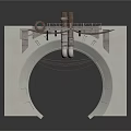 Industrial Mechanical Component With Metal Frame Circular Structure Pipes And Support Elements