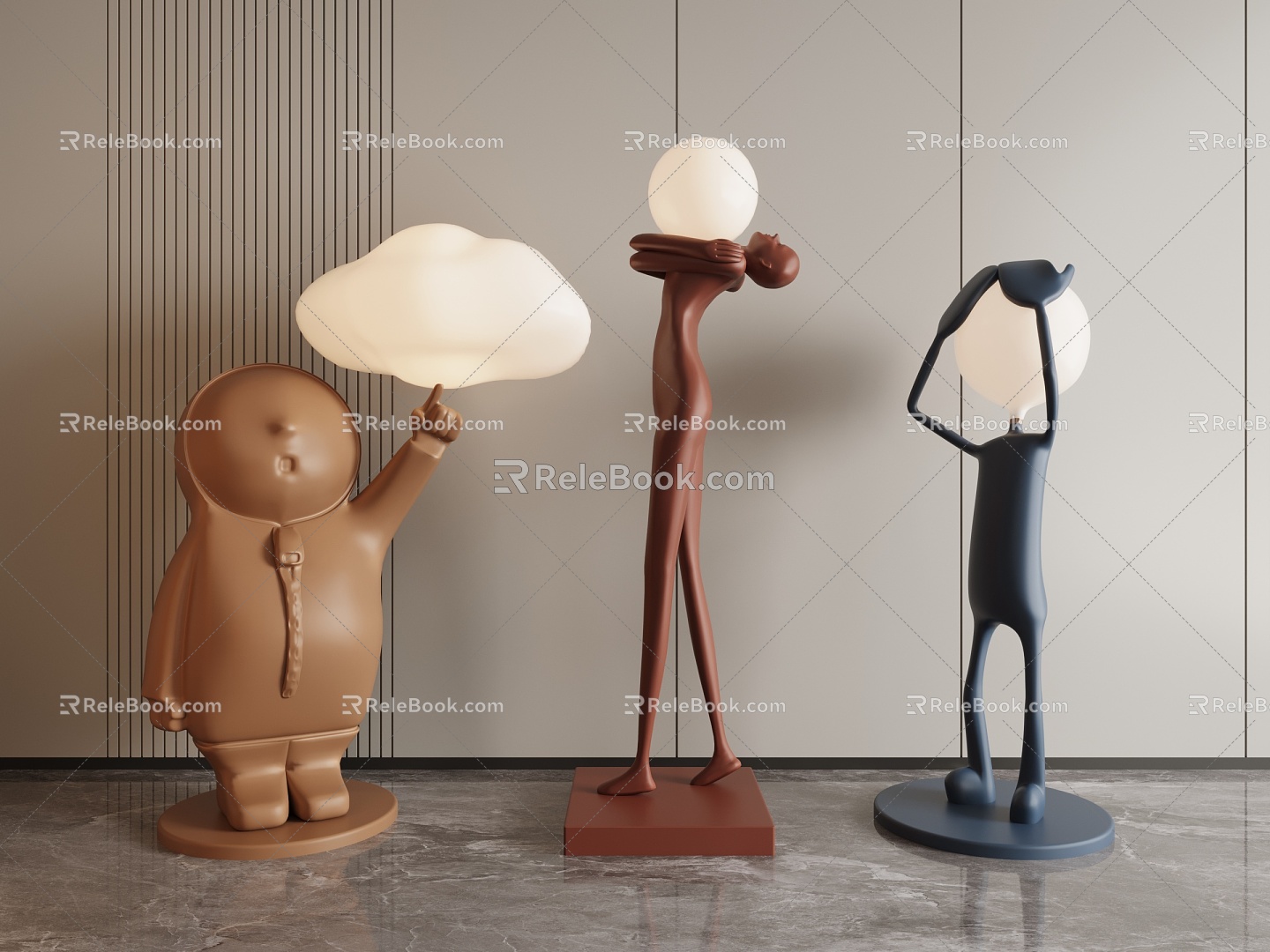 Modern floor lamp 3d model