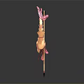 3D Female Archer Character With Pink Decorative Outfit And Bow Arrow