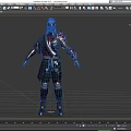 Game And Movie Character With White Hair Red Markings Black Outfit And Red Spikes