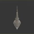 Spotted Flat Bodied Aquatic Ray With Long Tail In Dark Underwater Environment