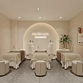 Elegant Minimalist Beauty Salon Space With Comfortable Treatment Beds And Professional Skin Care Equipment
