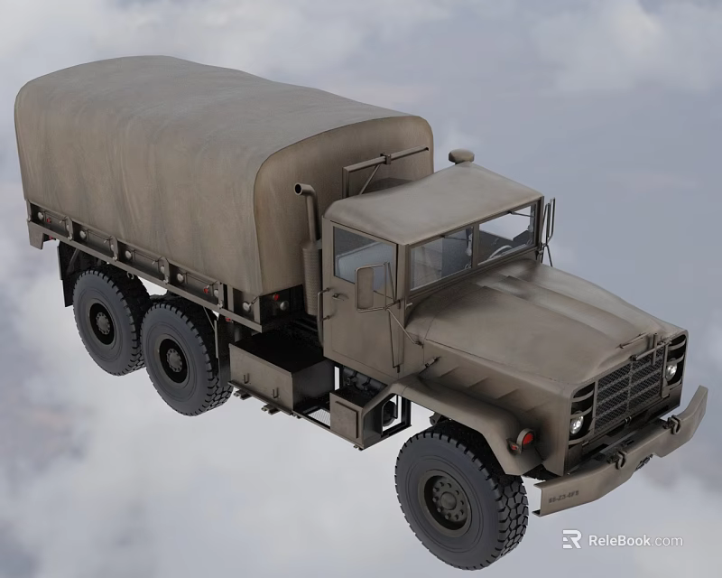 Military Armored Tank With Camo Exterior Tracks And Turret Against Cloudy Sky 3d model 