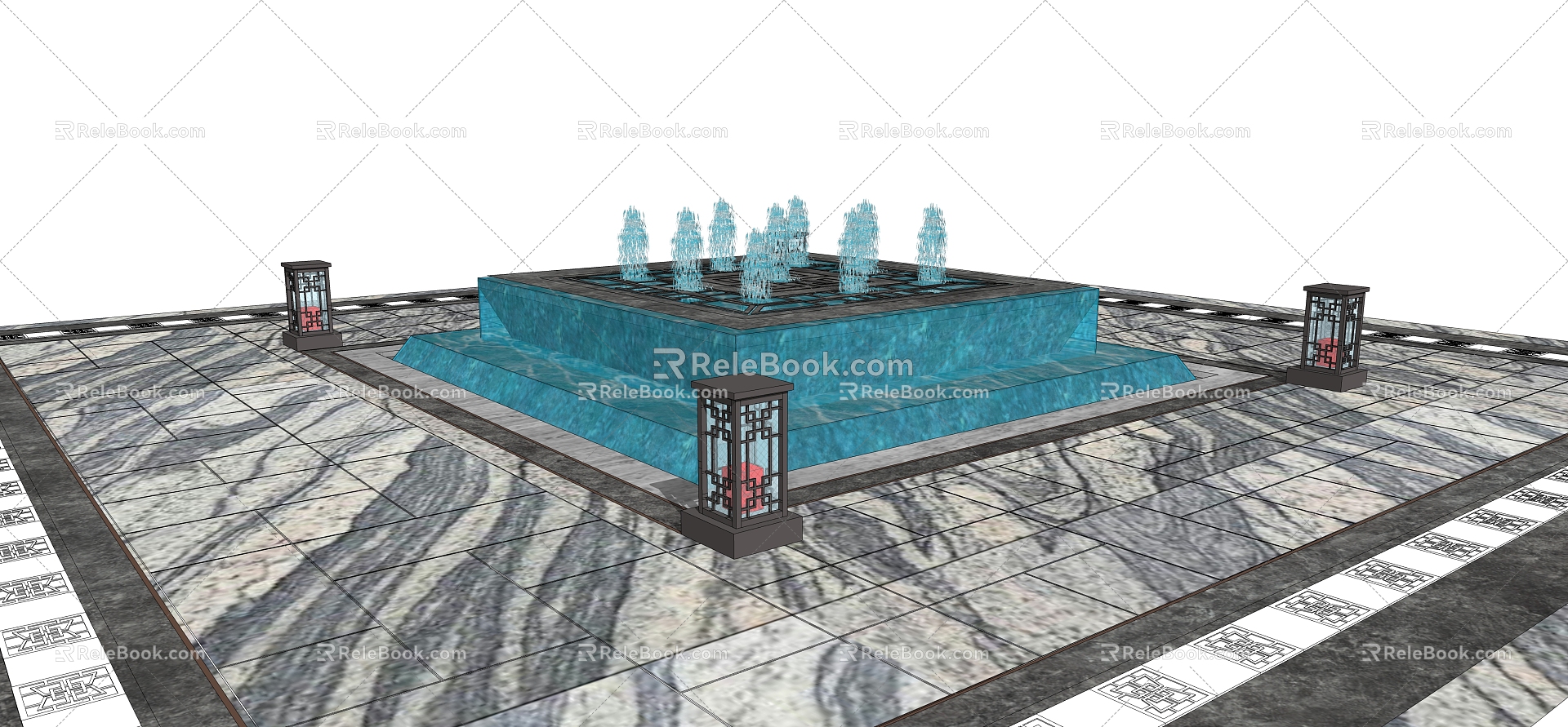 New Chinese Fountain Garden Lights model