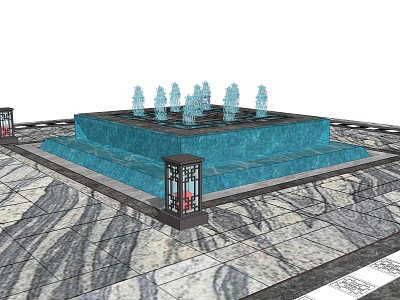 New Chinese Fountain Garden Lights model