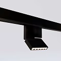 Modern Black Track Lighting With Downlights And Spotlights For Interior Design 3d model