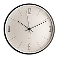 Minimalist Wall Clock With Black Frame White Dial And Quartz Movement
