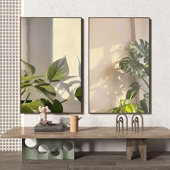 Nordic Plant Painting Plant Decorative Painting 3d model