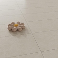 Modern Floor Tile Cream White Soft Light Tile Living Room Cream White Floor Tile Tile Pillow Ornaments 3d model