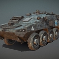 Armored Vehicle Armored Transport Vehicle Armored Carrier Launcher Light Tank Infantry Fighting Vehicle Low Face Number Low Model Simple Model Game Sub-era Film and Television Level 3d model