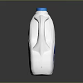 White Plastic Laundry Bottle with Blue Cap Red Logo Life Label and Blue Wave Design