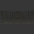 Ornate Iron Fence With Decorative Scrollwork Floral Patterns And Classic Design