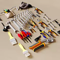 Screwdriver wrench spring hardware 3d model