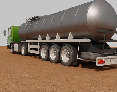 Tank truck iron tank tank truck site 3d model Tank truck iron tank tank truck site 3d model