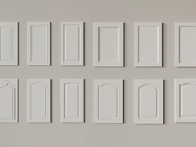 Various Kitchen Cabinet Door Panel Designs With Different Patterns And Styles 3d model